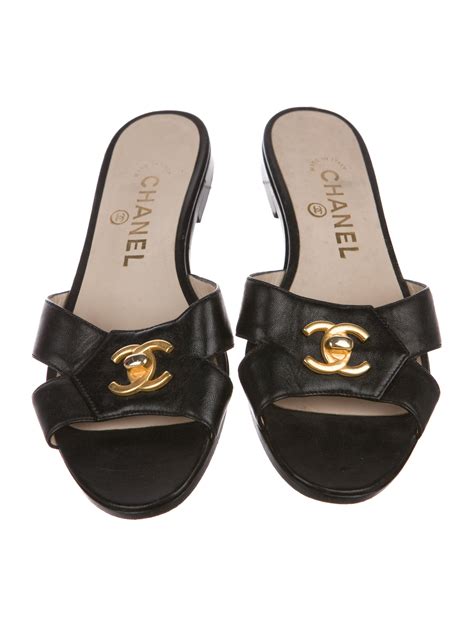 sandales scratch chanel|Chanel lambskin sandals.